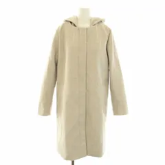 グローバルワーク GLOBAL WORK ノーカラーコート アウター ミドル フード 2way S ベージュ /YT ■GY32