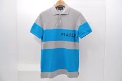 中古 メンズ パーリーゲイツ PEARLY GATES 半袖ポロシャツ 4(M) グレー×水色