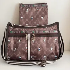 レスポートサック　スヌーピー　ショルダーバッグ　7507大　ポーチ付き　定番　大容量　旅行バッグ