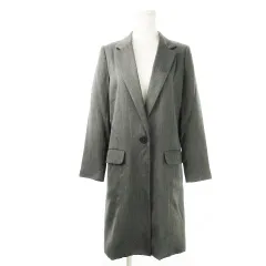 トランテアン ソン ドゥ モード 31 Sons de mode ジャケット テーラード ロング丈 総裏地 ウール混 さらさら シャリ感 36 グレー /CK3