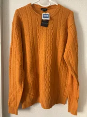 新品未使用　長袖ニットトップス　オレンジ　LL