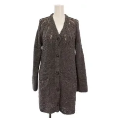 マオメイド mao made カーディガン ロング 長袖 Vネック M グレー /BM