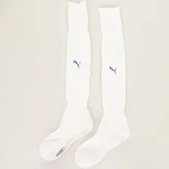 PUMA プーマ サッカー ストッキング 約25cm-27cm ホワイトブルー メンズストッキング 靴下 JAPAN SOCCER ユーズド USED ニッポンゲーム用 ホームゲーム フットボール オフィシャル 公式アイテム サッカーチーム ユーズド USED