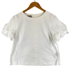 美品 MUVEIL ミュベール フリル 春夏 SS ブラウス コットン ホワイト レディース 38【古着】【中古】【送料無料】のサムネイル