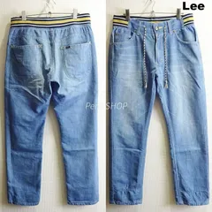 Lee　リー　ウエストリブ切替 イージーデニムパンツ　メンズ M ～ L 相当　テーパード　薄手　ライトブルー　50566