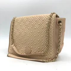 トリーバーチ チェーンショルダーバッグ キルティング ベージュ 2WAY レザー