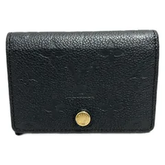 ルイヴィトン 名刺入れ モノグラム・アンプラント アンヴェロップカルトドゥヴィジット M58456 ノワール イニシャル刻印 レザー