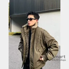 フライトジャケット メンズ 中綿 フェイクファー襟 構造デザイン 厚手 防寒 冬 レトロ アウター M260116-6