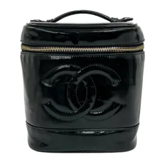 CHANEL シャネル バニティ ハンドバッグ エナメル ブラック レディース【中古】【送料無料】