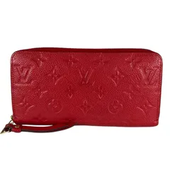 美品 LOUIS VUITTON ルイ・ヴィトン ジッピー・ウォレット アンプラント M61865 長財布 モノグラムキャンバス レッド レディース【中古】【送料無料】