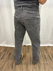 ヴィンテージ リーバイス 569 グレー ブラックデニム パンツ