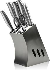 WMF 包丁 6本 & ナイフスタンド セット 黒 ドイツ クラシックライン