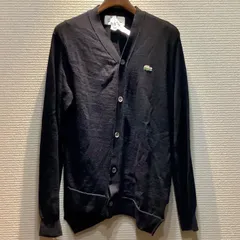 LACOSTE COMME des GARCONS SHIRT ラコステ コムデギャルソン 変形 カーディガン ニット 黒 ブラック [M] メンズ FL-N001 G1045/T15