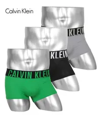 新品 未使用 並行輸入 Calvin Klein カルバンクライン 下着 【3枚セット】Intense Power Micro メンズ ローライズ ボクサーパンツ 510973 ブラックグリーンセット