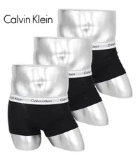 新品 未使用 並行輸入 Calvin Klein カルバンクライン 下着 【3枚セット】ICON COTTON STRETCH メンズ ローライズ ボクサーパンツ 518881 ブラックセット