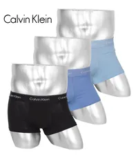 新品 未使用 並行輸入 Calvin Klein カルバンクライン 下着 【3枚セット】ICON COTTON STRETCH メンズ ローライズ ボクサーパンツ 518881 ブラックブルーマルチセット