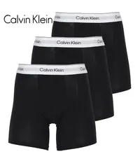 新品 未使用 並行輸入 Calvin Klein カルバンクライン 下着 【3枚セット】ICON COTTON STRETCH メンズ ロング ボクサーパンツ 518883 ブラックセット