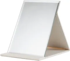 卓上ミラー 卓上鏡 化粧鏡 持ち運び 鏡 おしゃれ 置き鏡 大きい 折りたたみ レザー kagami 大型 収納 角度調整 かがみ スタンド 旅行メイク鏡 携帯  a-427