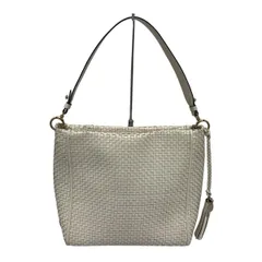 COLE HAAN(コールハーン) ショルダーバッグ - 白 編み込み レザー