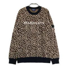 サイズ：4 PEARLY GATES パーリーゲイツ 2022年 カシミヤ混 ニットセーター ヒョウ柄 レオパード ブラウン系 [240101569738] ゴルフウェア メンズ ストスト