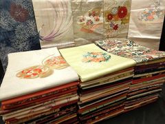 平和屋着物◎六通柄袋帯 唐織 正倉院花文 銀糸 正絹 逸品 AABC1531dt