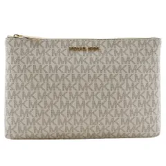 【Michael Kors】マイケルコース MKシグネチャー PVC 白 レディース ポーチ