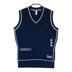 サイズ：L ADIDAS GOLF アディダスゴルフ  ニットベスト  ネイビー系 [240101338576] ゴルフウェア レディース ストスト
