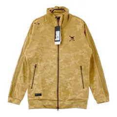 サイズ：M OAKLEY オークリー  ジップジャケット スカル刺繍 カモフラ柄 イエロー系 [240101388647] ゴルフウェア メンズ ストスト