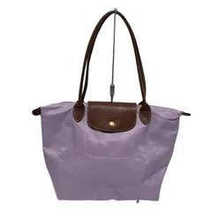 LONGCHAMP(ロンシャン) ショルダーバッグ ル・プリアージュオリジナル ライトパープル×ダークブラウン 折りたたみ レザー