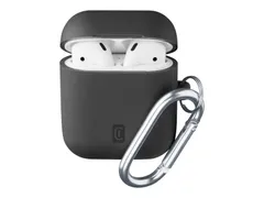 【新品】Airpodsケース　カラナビ　ワイヤレス充電　シリコン　シンプル　ブラック　cellularline　イタリア　Airpodケース