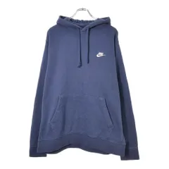 NIKE ナイキ ワンポイントロゴ スウェット パーカー スポーツ ネイビー(メンズ XL)中古 古着 X1940