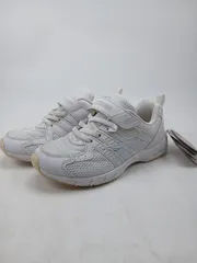 瞬足 21.0cm SJJ184 WHT 運動靴 通学 白靴 アウトレット