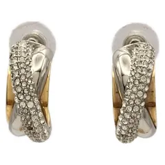 SWAROVSKI(スワロフスキー) ピアス美品  - シルバー×ゴールド