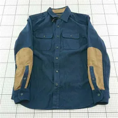 ◇ ⊇ バナナリパブリック BANANA REPUBLIC エルボーパッチシャツ ネイビー系 メンズM E  【1512190006636】