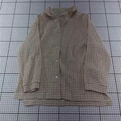 ◇ ⊇ リフラッティシップス liflattie ships チェック柄コットンシャツ ベージュ系 M レディース E  【1512190006612】