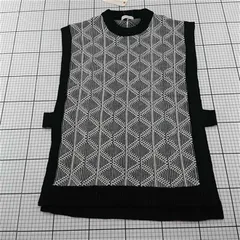 ◇ Θ ショコラフィネローブ chocol raffine robe ジャガードニットベスト ブラック系 レディース E  【1512190006308】