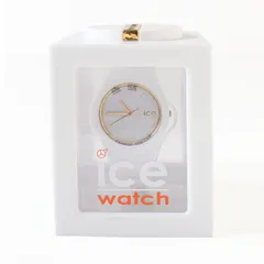 WL25144 未使用 ICE watch 腕時計 アイスウォッチ ICEglam アイスグラム ホワイト 白 稼動品 シリコンラバーベルト ケース付 000917のサムネイル