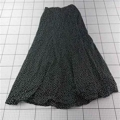 ◇ Θ スローブイエナ SLOBE IENA ドット柄ロングスカート ブラック系 36 レディース E  【1512190007695】