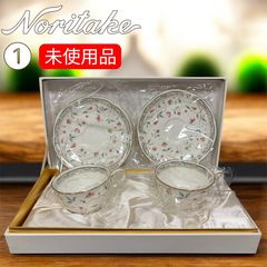 ★ ① 【未使用】 Noritake ノリタケ Nori花更紗 カップ＆ソーサー 2客セット