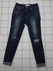 ◇ Θ アズールバイマウジー AZUL by moussy ダメージスキニーデニム XS レディース E  【1512190008036】