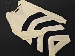 green label relaxing グリーンレーベルリラクシング ユナイテッドアローズ ボーダー ニット セーター アイボリーｘ紺 ◇■ レディース