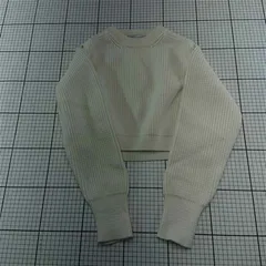 ◇ ⊇ ザラ ZARA クロップドリブニットセーター アイボリー系 Mサイズ レディース E  【1512190013733】