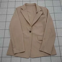 ◇ ⊇ ベージュ系テーラードジャケット ポリエステル混 Mサイズ レディース E  【1512190014211】