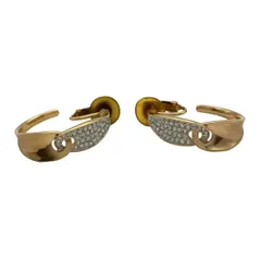 SWAROVSKI(スワロフスキー) イヤリング - ゴールド×シルバー