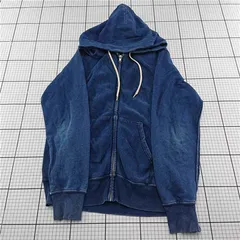 ◇ ⊇ チャンピオン Champion リバースウィーブ C3-K103 ジップパーカー ブルー系 メンズL E  【1512190014136】