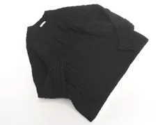 GALLARDAGALANTE ガリャルダガランテ NAVY ウール混 ケーブル編み ニット セーター sizeF/黒 ◇■ レディース