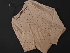 AMACA アマカ アンゴラ混 ドット ニット カーディガン size38/ベージュ ◇■ レディース