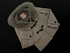 Apuweiser-riche アプワイザーリッシェ ウール混 フォックスファー ショート ダッフル コート size2/グレー ◇■ レディース