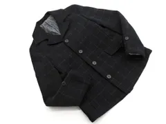 SHIPS シップス チェック ジャケット シングル ピー コート sizeM/紺 ◇■ メンズ