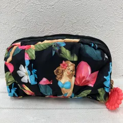 7800　LeSportsac レスポートサック　ポーチ　benefit　ベネフィット　コラボ　ブラック　黒　花柄　フラワー